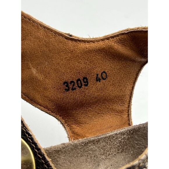 Taos Carousel 2 Leather Gold Wedge Sandals Metallic Shoes Women’s 40 US 9 9.5 - Picture 7 of 8